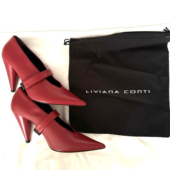 LIVIANA CONTI Shoes - LIVIANA CONTI Red Leather Heels
